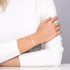 Weißes Makramee-Armband mit Haifischzahn von Lauren Howe | 925er Sterlingsilber, Gold Vermeil | Kristall
